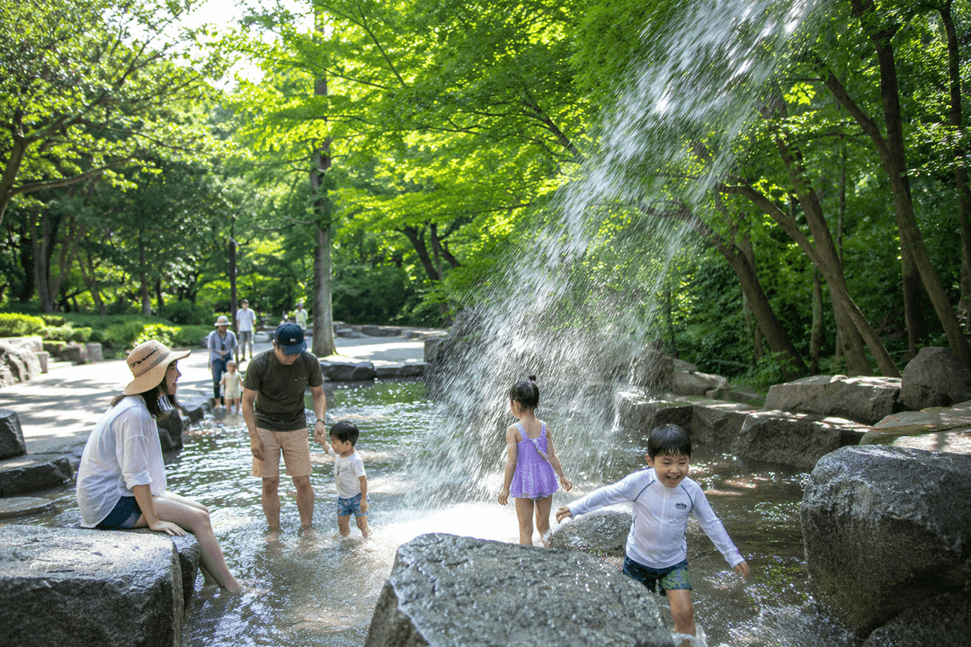 林試の森公園 じゃぶじゃぶ池