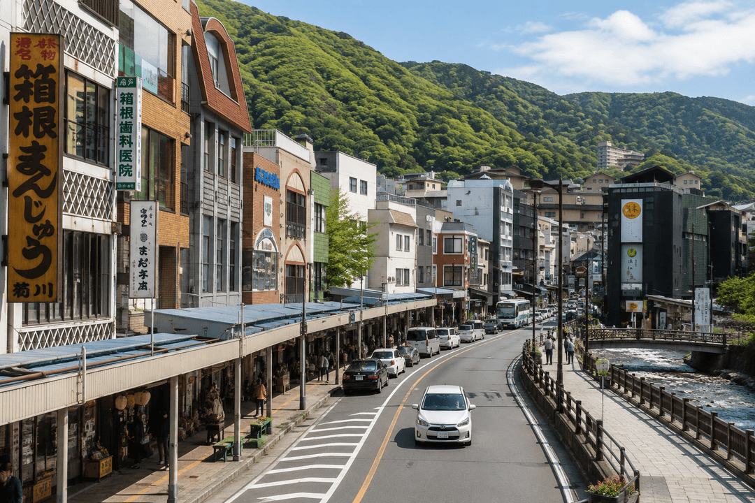 箱根湯本駅前 旧街道周辺
