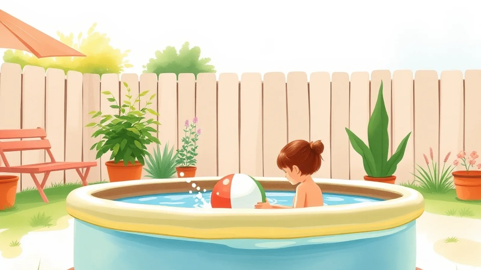 猛暑の家こもり1日(0-1歳):冷房部屋で水遊び風&お昼寝