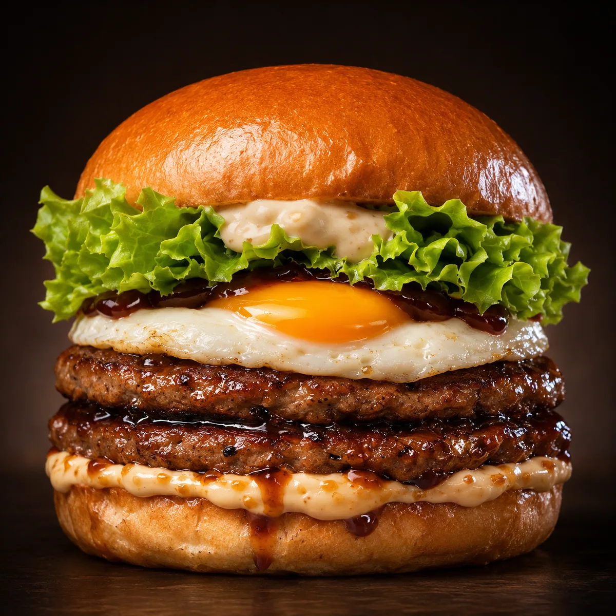 月見バーガーのイメージ（生成画像・実際の商品ではありません）