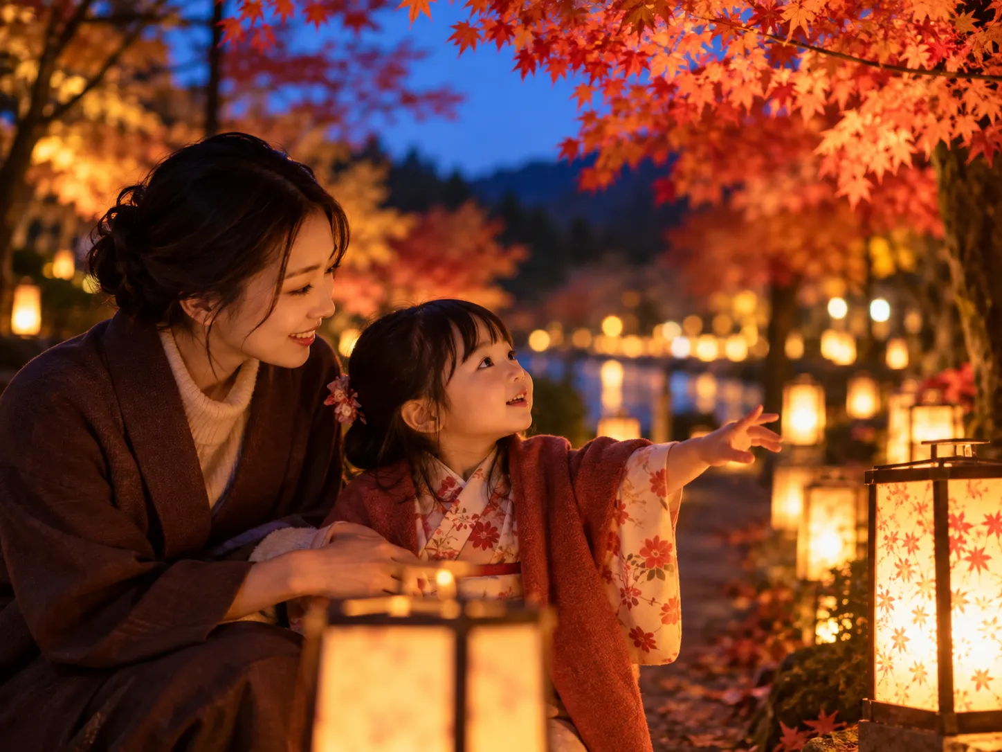 栗林公園 秋のライトアップ
